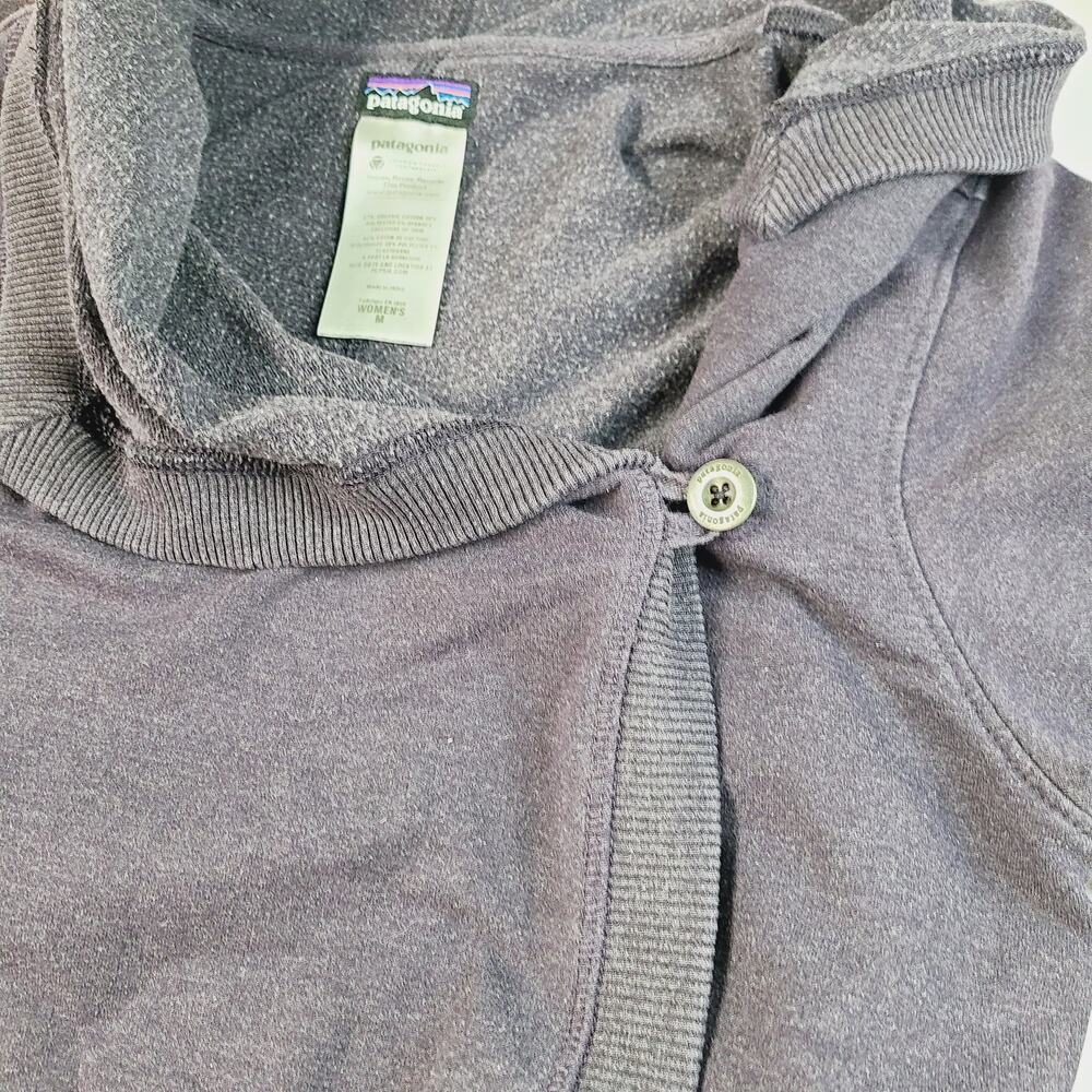 Patagonia At Sea Wrap Cardigan Purple Organic Cotton Blend Cozy Crossover Medium - Picture 3 of 13